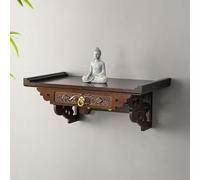 Supporto per statua di Buddha a parete, tavolo d'altare, espositore, santuario di preghiera in bambù, tavolo per incenso, tavolo per offerte, adatto per la pratica spirituale in picc 31.5*11.8*7.8 in