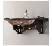 Supporto per statua di Buddha - Supporto da parete Pooja, mensola in legno per altare espositore, decorazione per la casa Fengshui