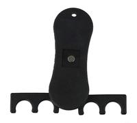 Supporto per stecca da biliardo e snooker, pieghevole, zavorrato a 3/4/6 fori con fessura per gesso, design portatile in plastica e metallo (4 fori)