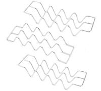 Supporto per stecche 3 pezzi in acciaio inox 304 supporto per vassoi, supporto per alimenti a forma di onda, set di supporto per tacchetti sandwich hot dog