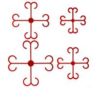 Supporto per steli di piante da interno con design a doppio gancio per gestire la crescita di piante d'appartamento rampicanti e intrecciate (rosso)