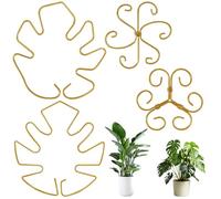 Supporto per stelo di piante in metallo da 4 pezzi, stabilizzatore per monstera, supporto riutilizzabile, diverse dimensioni, accessori per la crescita di piante da esterno e da interno, per piante