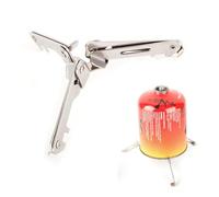 Supporto per stufa da campeggio - base pieghevole in acciaio 304 | Stabilizzatore portatile triangolare per stufe da campeggio | Supporto leggero per pentole per viaggi con zaino in spalla e