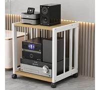 Supporto per supporti AV Stereo Rack, mobile portaoggetti per supporti multimediali, rack per componenti stereo, pannello di truciolato, staffa in acciaio al carbonio per casa, ufficio, teatro, faci