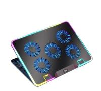 Supporto Per Supporto Di Raffreddamento Raffreddato Ad Aria Per Notebook A Cinque Ventole Staffa Per Laptop Da Gioco Regolabile Multi-angolo(F36-5Fans-Black)