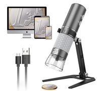 Supporto per supporto in lega di alluminio per microscopio digitale USB/Wi-Fi, supporto metallico diametro universale Bysameyee con custodia per microscopio (4K Microscopio)
