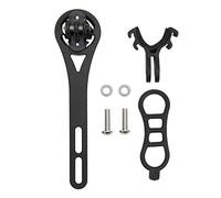 Supporto per supporto per computer da bici Lega di alluminio Leggero Durevole Staffa di estensione del sedile GPS per accessori ciclismo Bryton WAHOO Nero 55g (Bairuiteng (con base GOPRO + clip