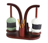 Supporto per - Supporto per lana girevole 27,99 x 14 x 22 cm | Dispenser di supporto girevole in legno, supporti in legno, organizer dispenser per palline di fato, tessuto di ganchi