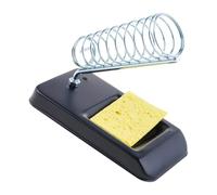 Supporto per supporto per saldatore portatile in metallo con spugna per pulizia Slot per punta saldatura Strumento per la pulizia della punta saldatura Supporto per saldatore