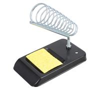Supporto per supporto per saldatore portatile in metallo con spugna per pulizia Slot per punta saldatura Strumento per la pulizia della punta saldatura Supporto per saldatore