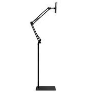 Supporto per tablet a braccio lungo regolabile, supporto da pavimento in metallo per divano letto, staffa pieghevole per telefono con rotazione a 360°, compatibile con iPad, iPhone, Samsung