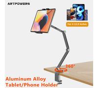 Supporto per tablet Artpowers Supporto per monitor portatile Supporto per telefono Supporto per clip per tablet girevole regolabile per laptop