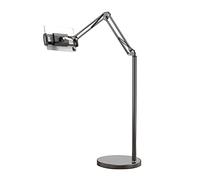 Supporto per tablet con collo a cigno， con altezza regolabile e base rotonda stabile da 10 libbre, for dispositivi da 4-13,5" e tutti i telefoni(Black,1.75m)