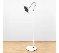 Supporto per tablet con collo a cigno， Supporto for cella a braccio lungo a collo di cigno for tablet da 3,45-7,87 pollici, telefono, pad, base rotonda robusta(White,High 120cm)