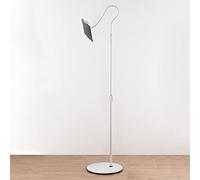 Supporto per tablet con collo a cigno， Supporto for cella a braccio lungo a collo di cigno for tablet da 3,45-7,87 pollici, telefono, pad, base rotonda robusta(White,High 136cm)