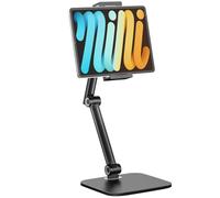 Supporto per tablet, con supporto regolabile, flessibile, per iPad, Kindle, telefono cellulare e altro, supporto per tablet a collo d'oca per dispositivi da 4,7" a 12,9", editoria da tavolo, nero