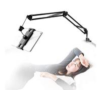 Supporto per tablet da letto , con braccio in alluminio stabile per iPad, telefoni o altri dispositivi con schermo da 4.5 a 12.9 pollici