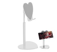Supporto per tablet da scrivania, supporto per tablet da scrivania, supporto per treppiede per cellulare Heart in metallo, supporto da scrivania regolabile universale retrattile per scrivania, la