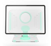 Supporto per Tablet da Scrivania Trasparente Regolabile | Regolabile in Altezza, Base Girevole a 360°, Multiangolo Pieghevole, Compatibile con Tutti i Tablet PC ed eBook, Leggio