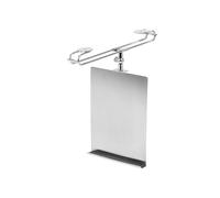 WENKO Supporto per tablet e ricettario, Acciaio inossidabile, 24 x 2 x 18.5 cm, Argento opaco