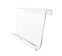 Supporto per tablet in acrilico per tapis roulant, 16 x 18 x 6,3 cm, trasparente, per tablet, e-book, riviste, supporti per tapis roulant in acrilico per le mani, lettura a casa, palestra, scrivania o