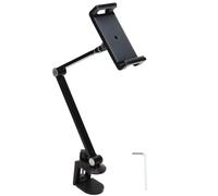 Supporto per tablet in alluminio resistente, regolabile in altezza, multi-angolo e completamente flessibile in tutte le direzioni per lavoro, studio