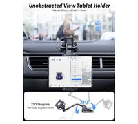 Supporto per tablet per cruscotto auto, supporto per parabrezza per iPad e supporto per telefono pieghevole con morsetto regolabile a 3_M