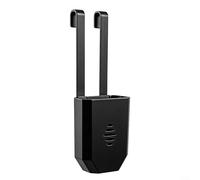 Supporto per tablet per la pulizia del serbatoio del WC, montaggio a sospensione, salvaspazio, per sopra il WC, in metallo ABS, nero e bianco, 19,7 x 7,2 x 4,3 cm, si adatta alla maggior parte dei