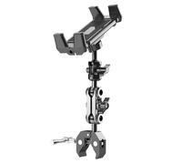 Supporto per Tablet per Treadmill, Montaggio per Manubrio Bicicletta Esercizio, Supporto Microfono Regolabile per Allenamento Domestico Ciclismo Indoor Videochiamate Leggere Notizie Passeggino