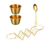 Supporto per Taco - Set per burrito adatto al forno, cucchiaio per tazza di salsa incluso | Supporto per conchiglia per taco cavo in acciaio inossidabile, griglia sicura resistente al calore, set da