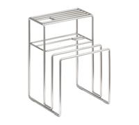 Supporto per taglieri, organizer per taglieri, in acciaio inox, , per fogli di biscotti, vassoi, padelle, mensole per armadietti, banconi da cucina,