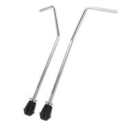 Supporto per Tamburo in Metallo Argento 2 Pezzi Regolabile | Compatibile Vari Marchi di Drum Set, Accessorio per Esibizione, Componente per Percussioni