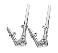 Supporto per Tamburo Tom in Metallo, Sospensione Leggera, Argento, Coppia | Design Sospeso Unico, Lunghezza Regolabile, Semplice da Installare, Finitura Argento, per Hardware Batteria