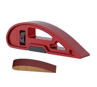 Supporto per tampone abrasivo, blocco di carta vetrata in lega di alluminio, piastra di supporto con gancio per la lavorazione del legno e il restauro di mobili, 14,5 x 2,5 x 4,5 cm, ideale per la