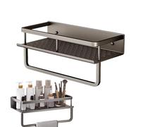 Supporto per taniche da parete - Mensole sospese da parete per bagno, mensole da bagno per doccia | Scaffale portaoggetti da bagno con scarico, scaffali da parete senza foratura, scaffali