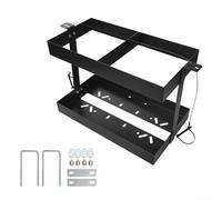 Supporto per taniche di carburante per rimorchio, con capacità per due contenitori da 5 galloni, struttura in acciaio al carbonio per mantenere il carburante sicuro durante il trasporto