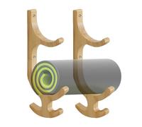 Supporto Per Tappetino Da Yoga | 1 Coppia Di Legno Con 4 Ganci, Scaffale Di Stoccaggio Per Tappetino Da Yoga Montaggio A Parete Da 16,14x9,84 Pollici | Per Appartamento Camera Da Palestra Casa