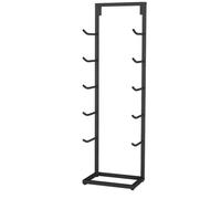 Supporto per Tappetino Yoga a 5 Ripiani con Ganci - Contenitore Compatto da Pavimento per Foam Roller, Fasce di Resistenza e Corde per Saltare - Robusto Organizer in Acciaio per Accessori Yo