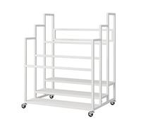 Supporto per Tappetino Yoga, Carrello per Tappetino Yoga Commerciale con Ruote - Supporto e Organizer per Tappetino da Allenamento in Metallo con Supporto da Pavimento per Palestra/Studio Yo
