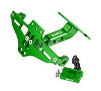 supporto per targa bici Per 640LC4 SM SUPERMOTO DUKE ENDURO Supporto Portatarga Regolabile Con Indicatore Di Direzione(Green with logo)