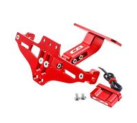supporto per targa bici Per HON@&DA CB400 CB400SF CB500 CB500F CB500X CB599 Supporto Porta Targa Posteriore Per Moto Con Luce A LED(Red with light)