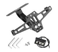 supporto per targa bici Supporto Per Targa Per Moto, Indicatore Di Direzione Posteriore, Luce LED CNC, Kit Universale Per L'eliminazione Del Parafango In Alluminio(Black)