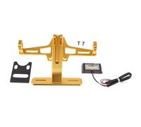 Supporto Per Targa Di Moto Regolabile In Oro Con Luci A LED