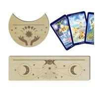 Supporto per tarocchi, porta carte per tarocchi, supporto per carte rettangolari, porta carte a forma di luna, strumenti cerimoniali di divinazione delle streghe, forniture per la lettura dei tarocchi