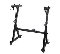 Supporto per tastiera elettronica Supporto for tastiera for pianoforte adatto a elettrico da 54 a 88 tasti con ruote, leggio portatile regolabile for esibizioni sul palco(Black)