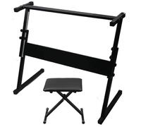 Supporto per tastiera elettronica Supporto universale for pianoforte elettronico Z-aped X-pe, telaio di supporto regolabile in altezza for tastiera da 54, 6 e 88 tasti(Color 1)