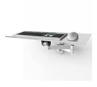 Supporto per tastiera regolabile da parete con vassoio per mouse, ripiano flessibile da 40 cm per l'installazione di casa e ufficio, design ergonomico per un'efficienza ottimale dello spazio di lavoro