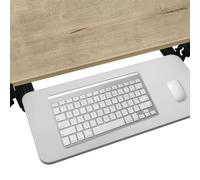 Supporto per tastiera regolabile Ergonomico retrattile per tastiera del computer con guida da 9,4 pollici, finitura marrone, per la casa o il gioco