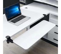 Supporto per tastiera sotto la scrivania, salvaspazio, con morsetto a C, senza fori, supporta fino a 25 kg, ideale per scrivanie da gioco e uffici domestici, design ergonomico per il massimo comfort