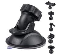 Supporto per telecamera da cruscotto con 5 tipi di adattatore per auto con angolo di 360 gradi, supporto per parabrezza per la guida di videocamere DVR, videocamere GPS, registrazioni Vlog